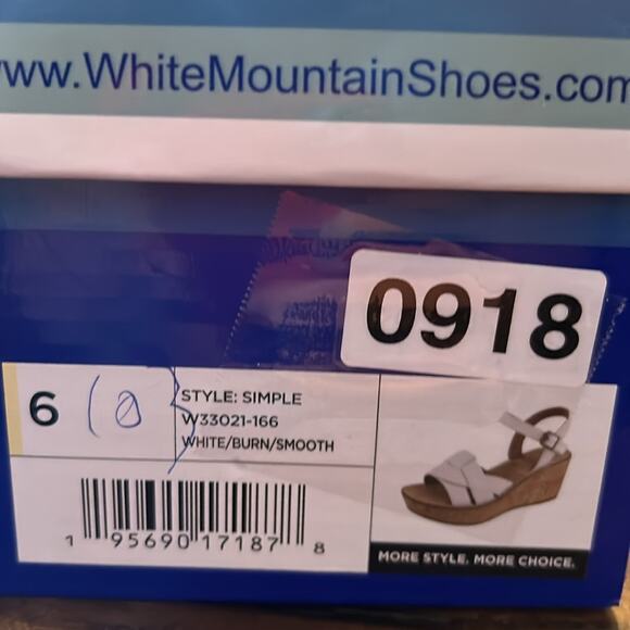 White Mountain Cork Platform Wedge Sandals Strappy Upper Retro 80s NEW Size 6 - Picture 11 of 11